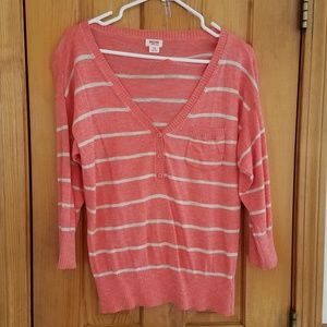 Mossimo Supply Co. Women's Pink Striped Sweater